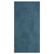 Еженедельник дат. 2026г. 64л 80х165 мм "Тиволи глосс" сизо-синий, кожзам, мягк.переплет, блинт.тиснение, офсет, справ.мат-лы, инд.уп