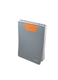 Блокнот А6 50л кл. "Stila Accent" спираль, св.сер.пластик.обл., оранж., stila