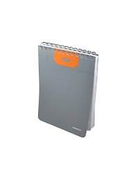Блокнот А6 50л кл. "Stila Accent" спираль, св.сер.пластик.обл., оранж., stila