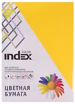 Бумага тонированная А4 100л "Index Color" 80г/м2, ярко-желтая, Index