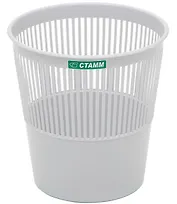 Корзина для бумаг 9л сетчатая, серая, Стамм