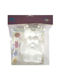 Заготовка из пенопласта Мишка с бантом IDIGO (dz1701) (17х9см) (3+) (упаковка)