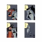 Блокнот А6 80л кл. "Жил-был Пес" клетка, офсет 60г/м2, спираль, Erich Krause