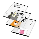 Обложки 03шт д/тетрадей с рисунком"Хип хоп команда" 213*346мм