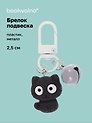 Брелок-подвеска Котик с глазками (черный) (2,5см) (пластик/металл) (12-202509-YSK-14)