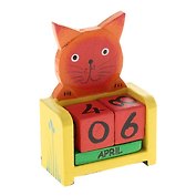 Календарь вечный дерево Рыжий кот (7,2х3,8х10,6) (870678)