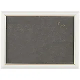 Рама со стеклом, дерево, белая с золотом, 21 х 30 см