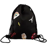 Мешок для сменной обуви «Black» с нашивками