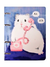 Тетрадь на кольцах «Hamster» 80 листов в клетку, сменный блок - Listoff
