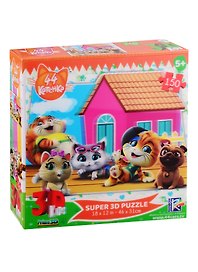Пазл 150 Super 3D Kids44 котенка. Сюжет 3.