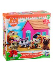 Пазл 150 Super 3D Kids44 котенка. Сюжет 3.