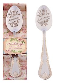 Ложка чайная в подарочной коробке Александра (3х15) (615166)