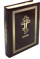 Библия. Книги Священного Писания Ветхого и Нового Завета (бордовая, рец. кожа)