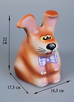 Копилка керамика Заяц косой бежевая (22 см) (1077523)