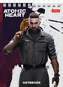 Блокнот А6 40 листов, клетка, "Atomic Heart" гребень, в ассортименте - 2