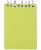 Блокнот А7 80л кл. "LINE NEON" желтый, пласт.обл, спираль