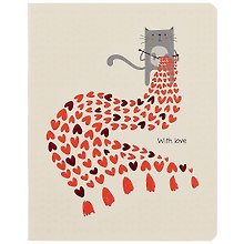 Тетрадь общая «With love», 48 листов в клетку, А5, в ассортименте - Academy Style