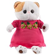 Мягкая игрушка Ли-Ли малиновом платье с цветочками (24 см) (LK24-020)