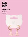 Сережки Осьминог розовый (2шт) (металл) (12-10192025-D63) (Lafilaf)