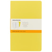 Набор книг для записей Moleskin Volant Large, 2 штуки, мягкая обложка, жёлтые, 48 листов, А5