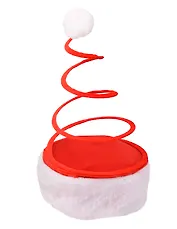 Колпак-пружина Деда Мороза (красный) (текстиль) (12-3307015134-17)