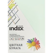 Цветная бумага бледно-зелёная 100 листов А4, Index Color