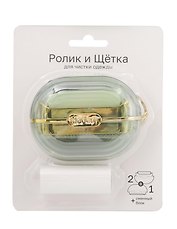 Ролик для чистки одежды 2в1 (зеленый) (пластик) (7х10см) (сменный блок) (блистер) (12-wangcang-202505-CL1)