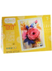 Набор для творчества Toyzy. Картина шерстью «Роза», А4