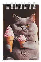 Блокнот А7 60л "Котик" спираль