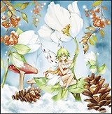 Наб. салф. для декупажа Снежная фея/Снеговик (321049/1011190) (2шт) (упаковка)