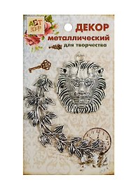 Набор Декор металл Королевский рык (807419) (2шт) (Арт Узор) (упаковка)