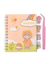 Набор декоративных наклеек в блокноте, 12 листов, в комплекте с пинцетом. Размер 90х110 мм, Артикул 7281