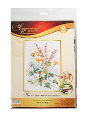 Набор д/творчества ЧУДЕСНАЯ ИГЛА 81-02 Набор для вышивания "На солнечной полянке" 19*30см.