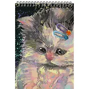 Блокнот А5 60л кл. "Милый котик (Эксклюзив)" гребень, мел.картон