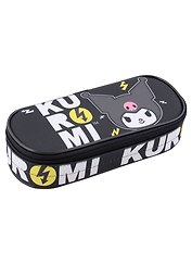 Пенал корпусный "Kuromi", черно-желтый,  22.5 х 9 х 5 см