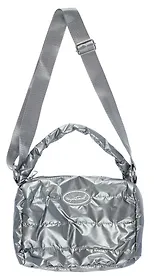 Сумочка стеганая Travel серая (ПВХ) (22х18) (12-11729-B012)