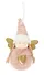 Новогоднее подвесное украшение Девочка-помпончик с сердечком (текстиль) (8см) (12-06277-NY-22) - 2