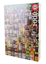 Паззл, Educa, "Коллекция бутылок пива" , 68х48 см, 1000 элементов