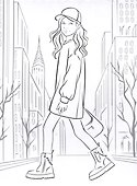Стильные девчонки. Fashion-раскраска - 2