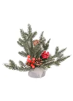 Декоративная ёлка с украшениями в мешочке Лесная красавица (пластик) (26х15)