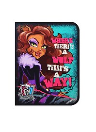 Папка для тетрадей «Monster High» А5, пластик, на молнии с трёх сторон, Academy Style