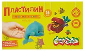 Пластилин 16 цветов, 240 г, мягкий, со стеком, Каляка-Маляка - 0