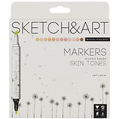 Маркеры для скетчинга «SKETCH&ART Портрет» 12 цветов, Bruno Visconti - 0