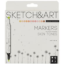 Маркеры для скетчинга 12цв "SKETCH&ART" Портрет, Bruno Visconti