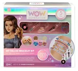 WOW, Большой набор для создания браслетов 70 бусин с буквами, 100 разноцветных бусин, 5 шармов, 4 цвета нити-основы