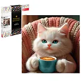 Алмазная  мозаика (набор для творчества) арт. 71398 / 25 Кот с капучино, размер: 30*30 см
