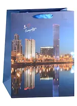 Пакет А4 32*26*10 "Екатеринбург. Набережная Исети" нейтр., бум.мат.ламинат