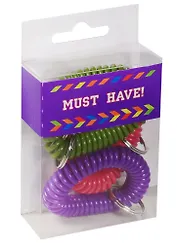 Браслеты д/ключей  03шт цветные, пл.уп., MUST HAVE!