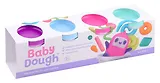 Тесто для лепки "BabyDough". Набор 4 цвета (фиолетовый, мятный, розовый, нежно-голубой)