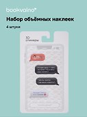 3D стикеры «Писатели. Мессенджер. Евгений Онегин А.С. Пушкин», 4 штуки, Bookvalno - 0